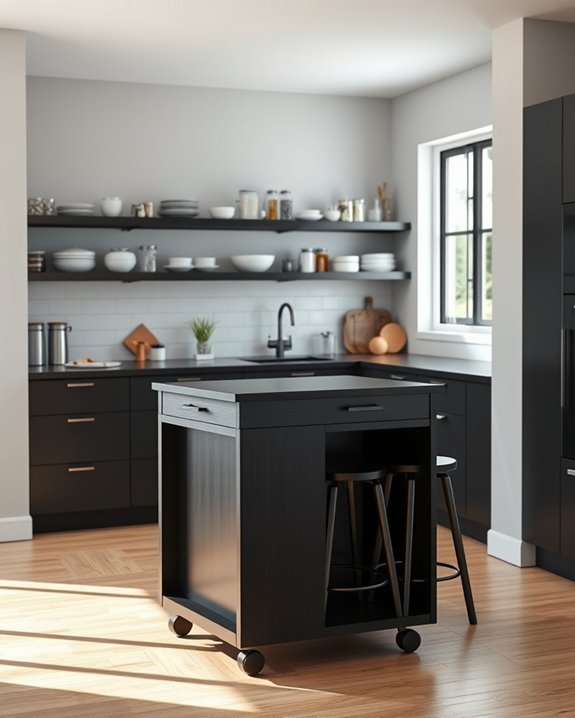 flexible rolling kitchen island