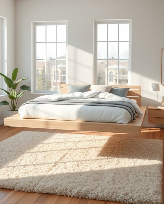 floating bed design elegance