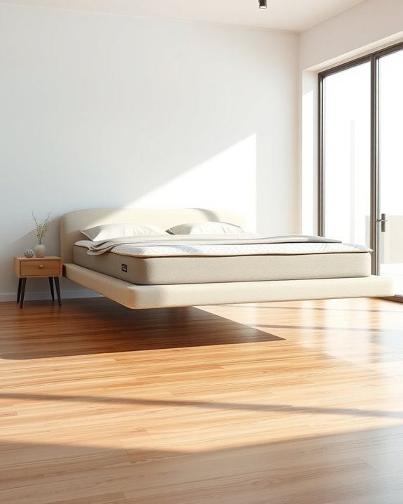 floating beds enhance aesthetics