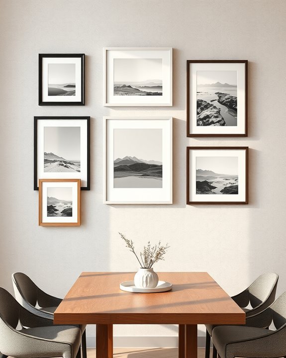 floating frames gallery wall