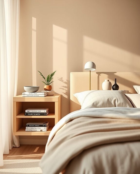 floating nightstands with shelves