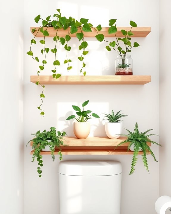 floating shelves with succulents