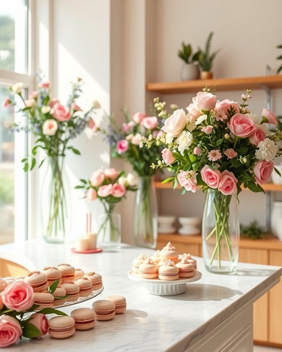 floral arrangements enhance ambiance