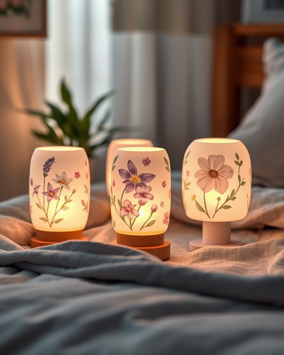 floral motif night light covers