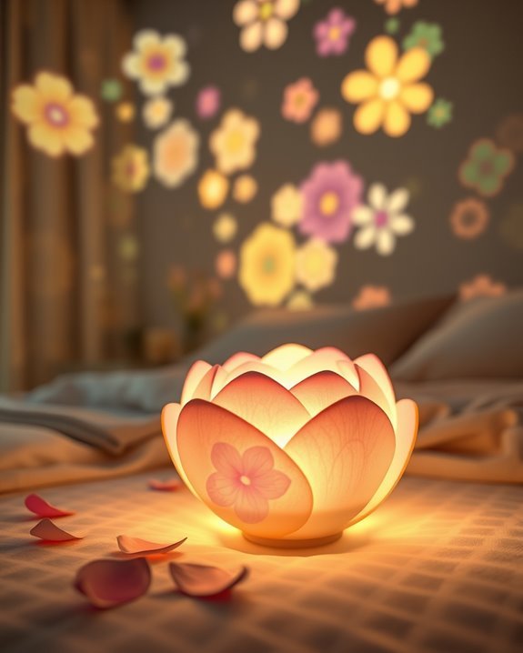floral projection night lights