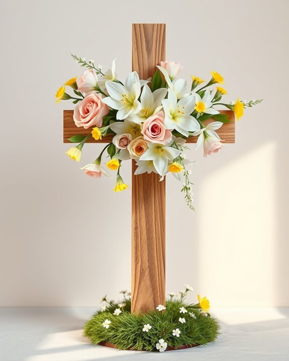 flower cross creation instructions