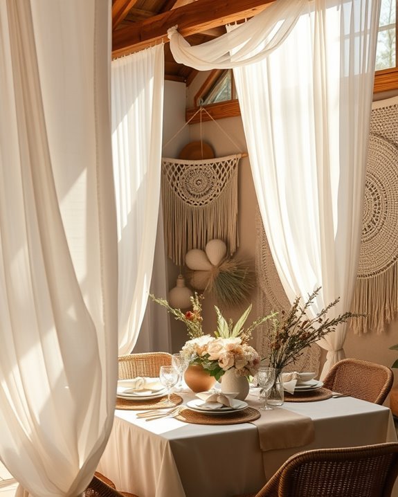 flowing fabrics create atmosphere