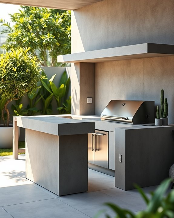 foldable concrete kitchen elements