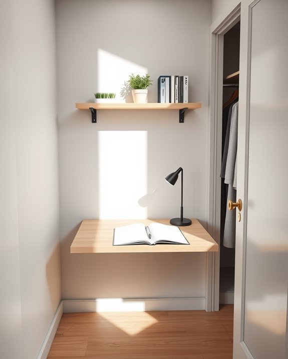 folding desk for closet