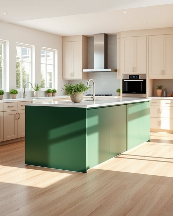 forest green kitchen centerpiece