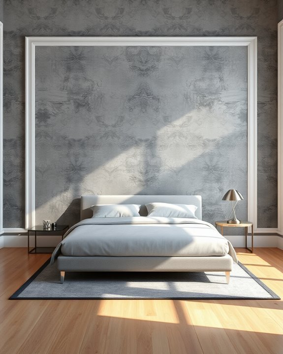 framed concrete wallpaper elegance