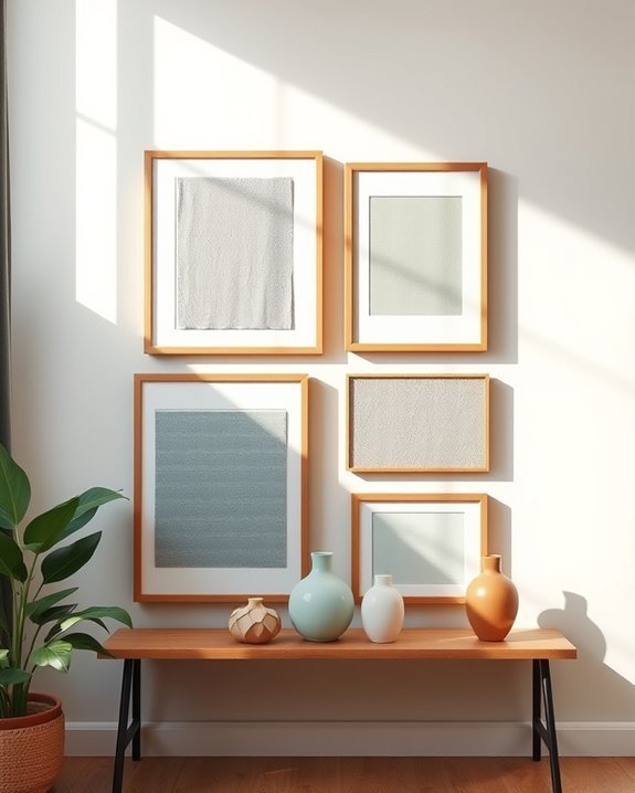 framed fabric wall art