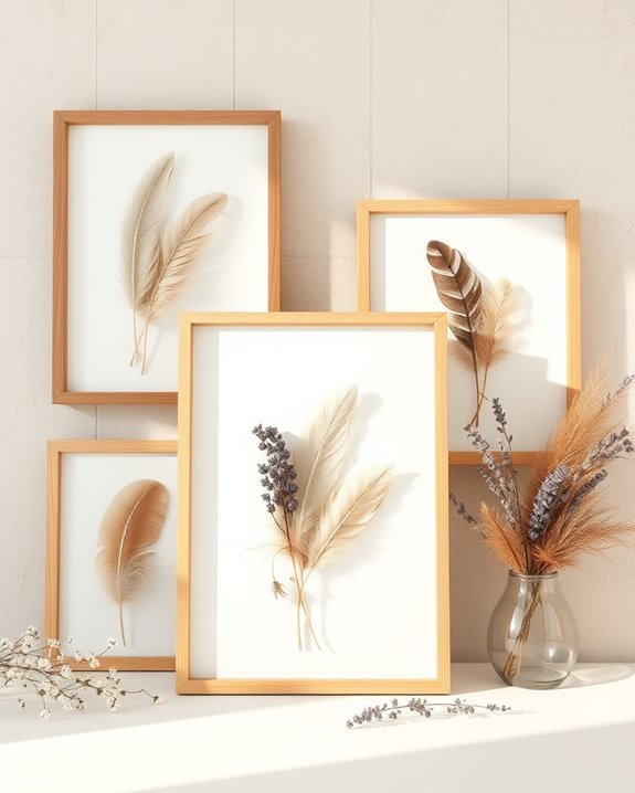 framed nature inspired wall decor
