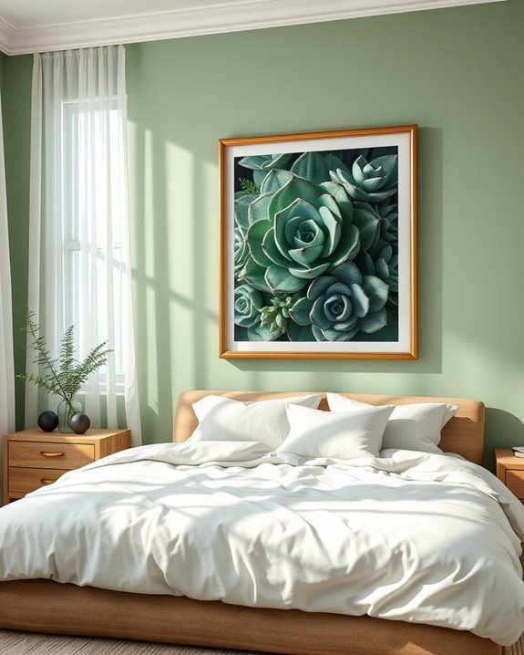 framed succulent photography decor