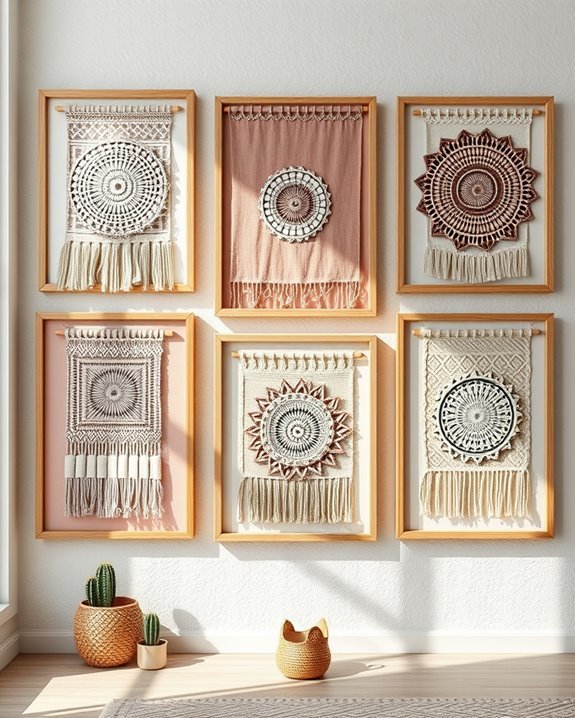 framed tapestry boho decor