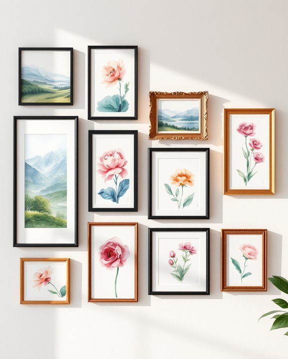 framed watercolor art elegance