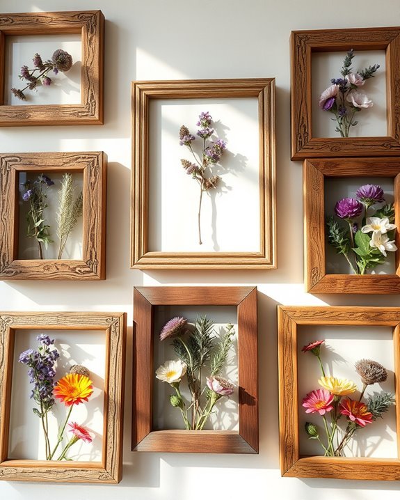 framing dried herbs artfully