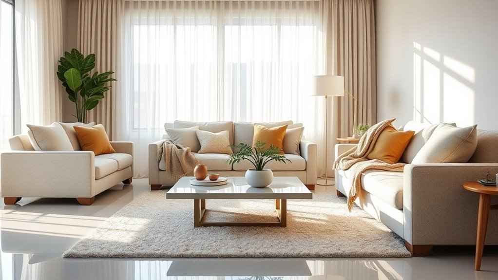 fresh and inviting living room