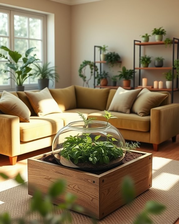 fresh herbs calming decor