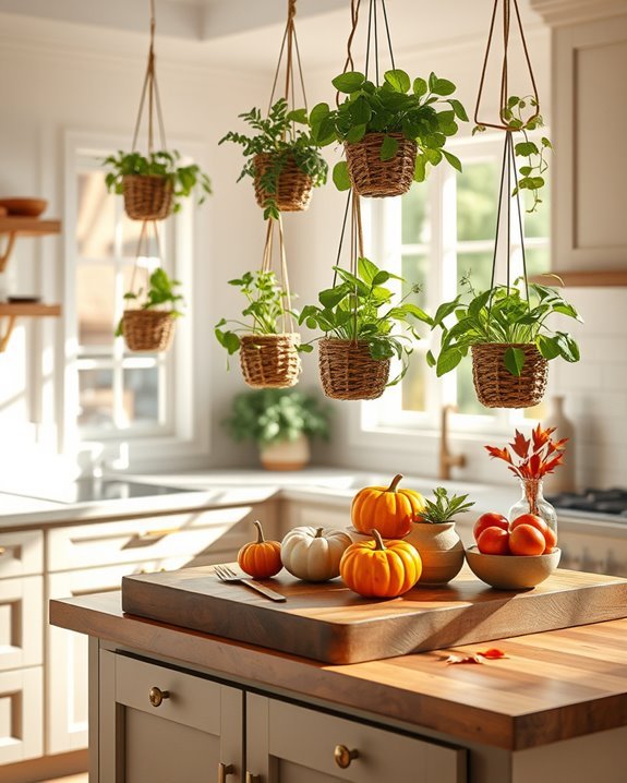fresh herbs overhead garden
