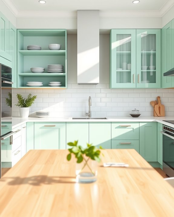 fresh inviting mint green