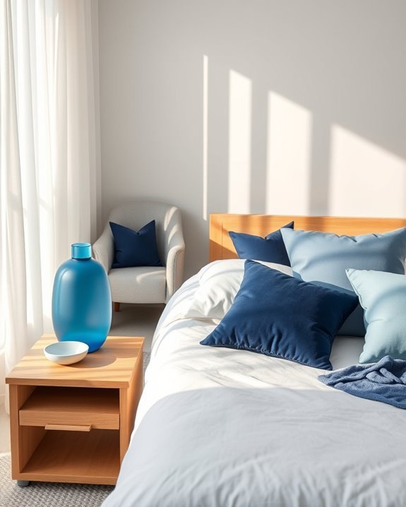 frosted blue glass elegance