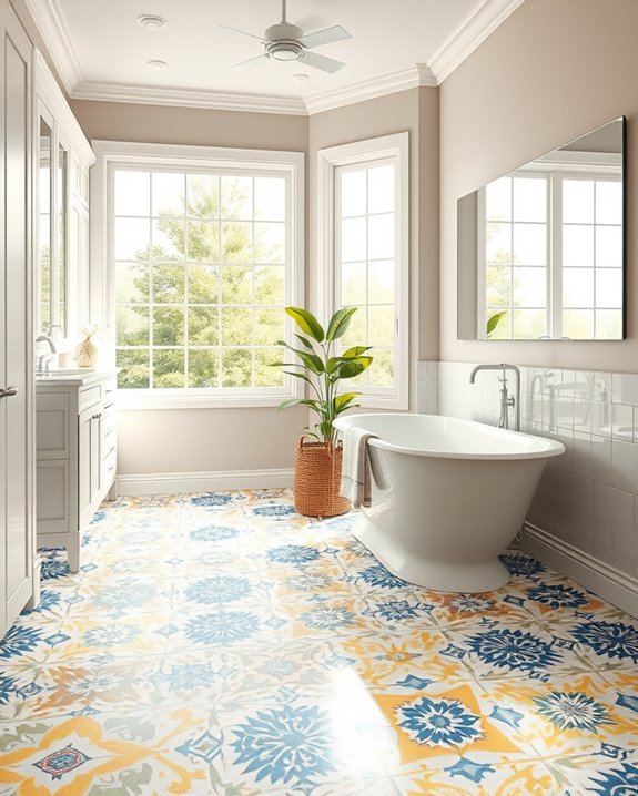 fun patterned tile transformation