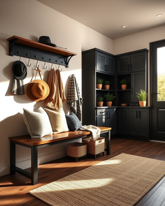 functional and inviting mudroom