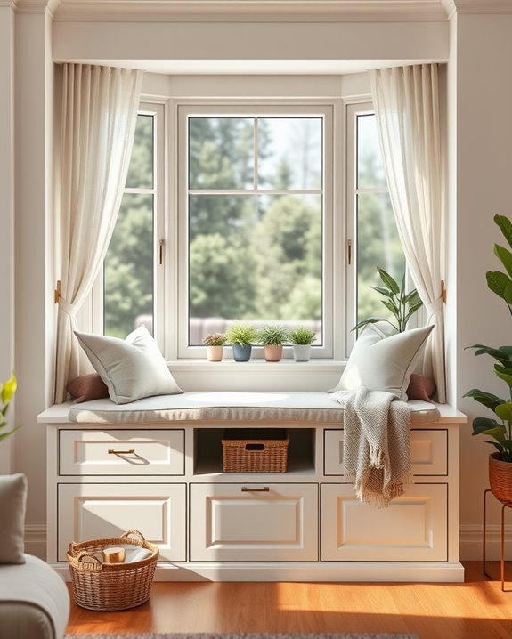 functional bay window storage