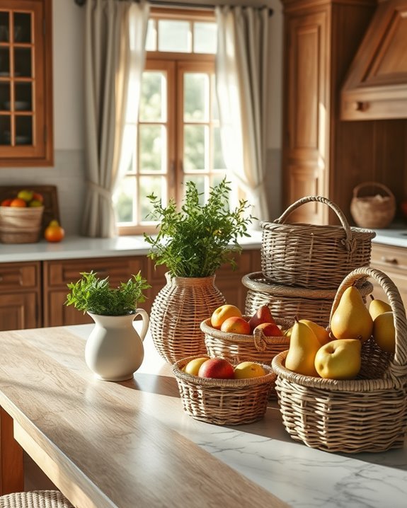 functional decorative basket arrangements