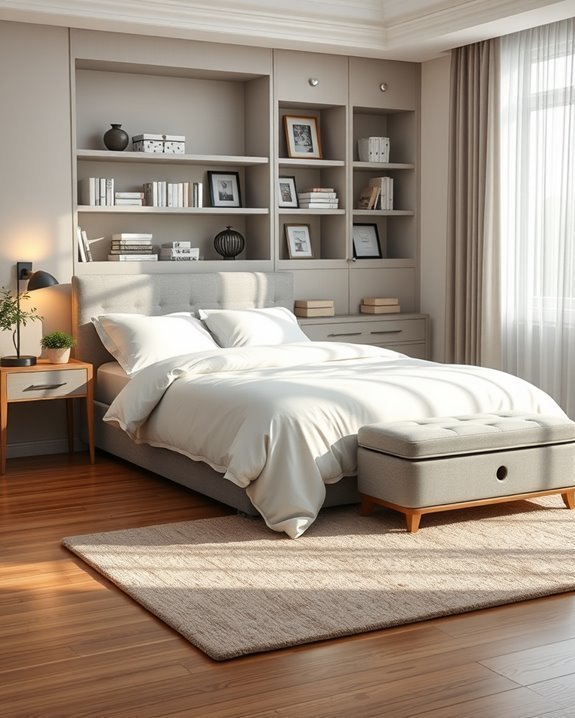 functional guest bedroom storage