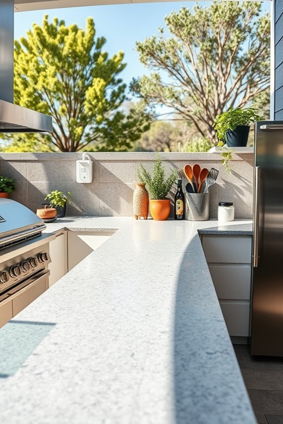 functional outdoor cooking workspace