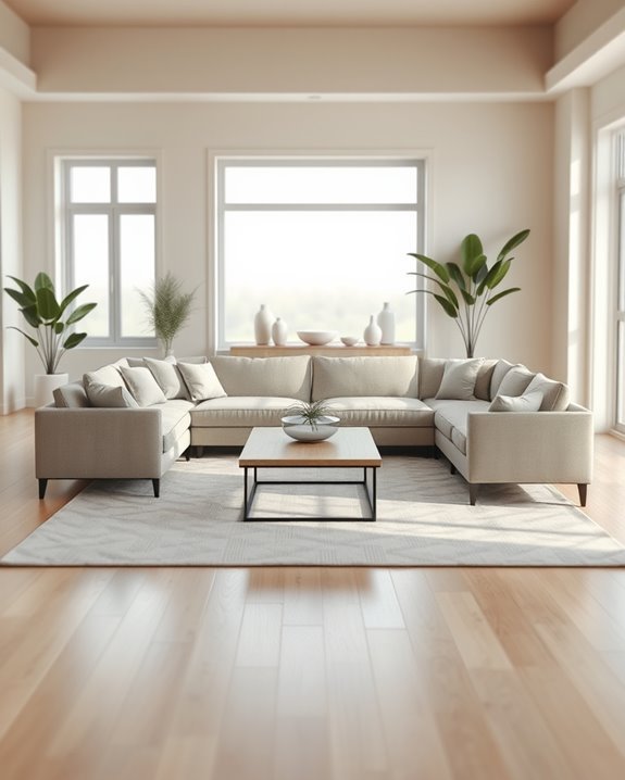 furniture arrangement for flow