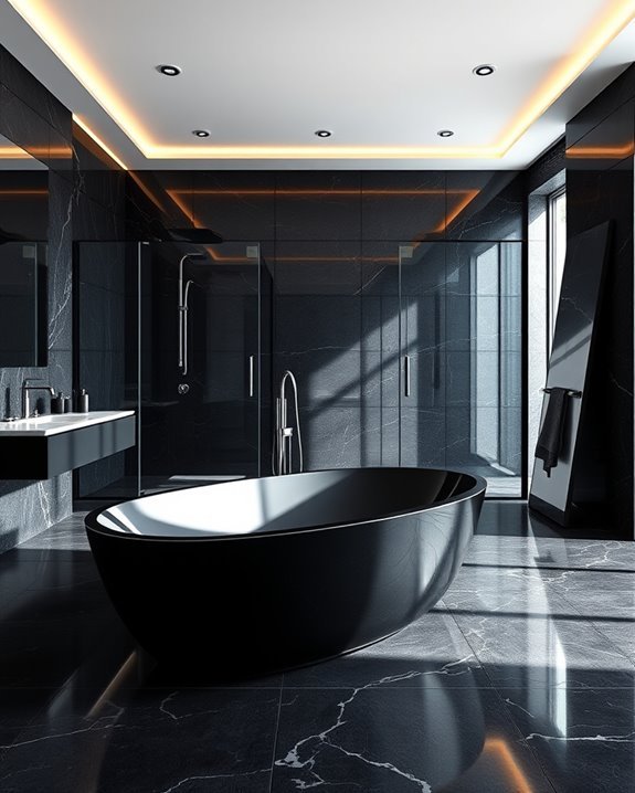 futuristic black granite elegance