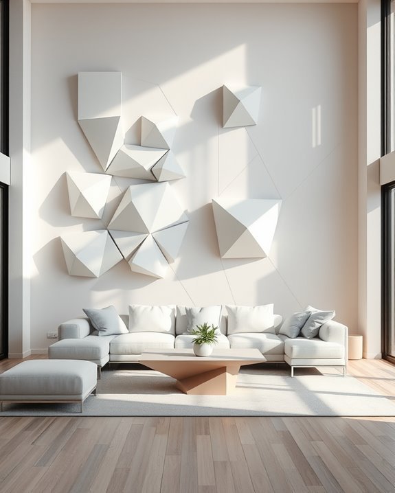 futuristic geometric wall designs