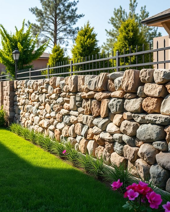 gabion stone fence aesthetics