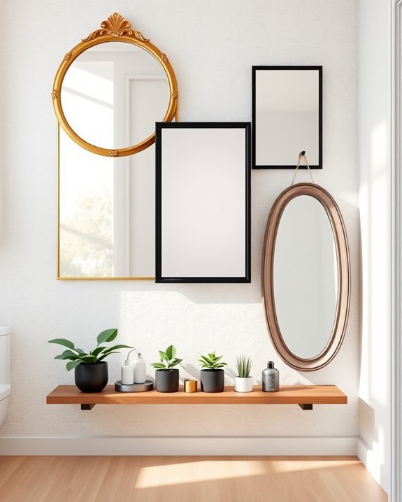 gallery wall bathroom decor