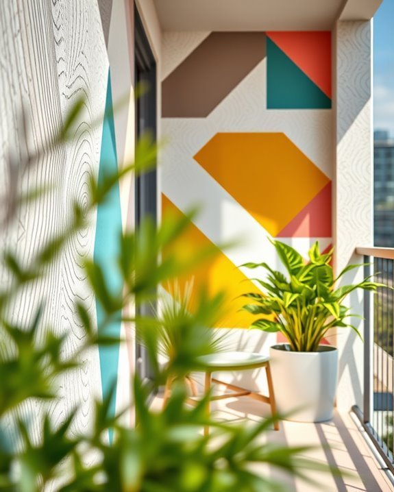geometric balcony wall design