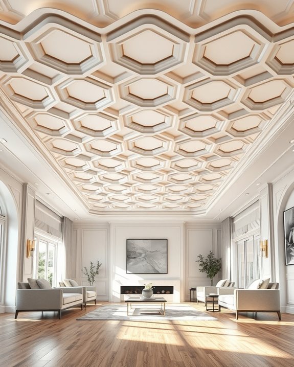 geometric ceiling design enhancement