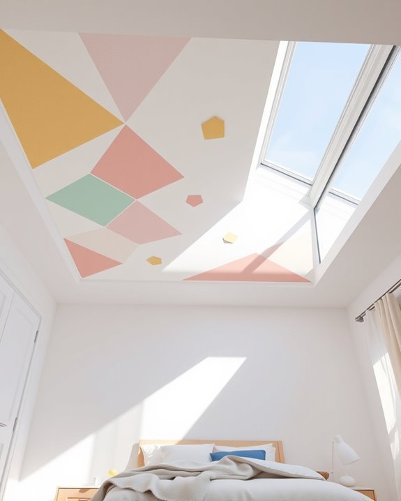 geometric ceiling designs playfully