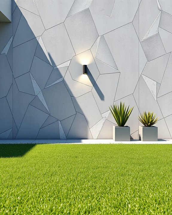 geometric concrete wall designs