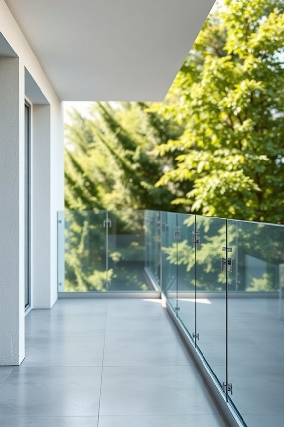 geometric glass balcony design