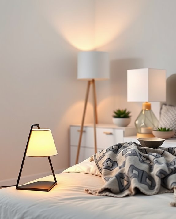 geometric modern bedroom decor