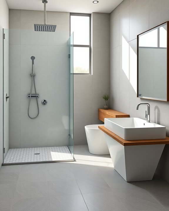 geometric patterns enhance bathrooms