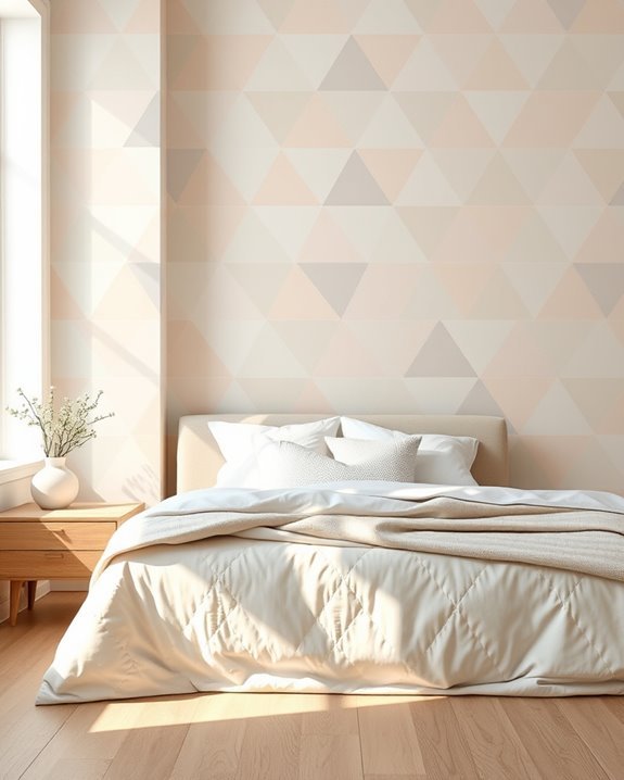 geometric patterns enhance bedrooms