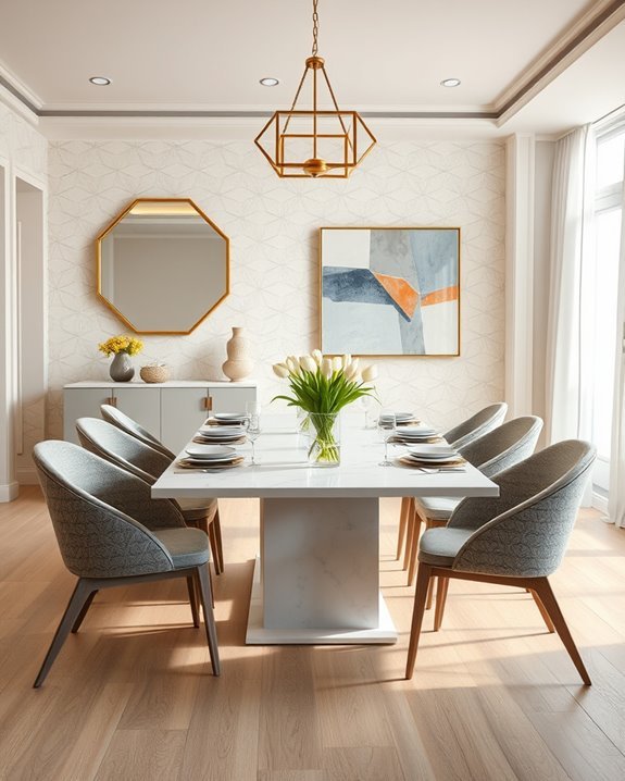 geometric patterns enhance dining