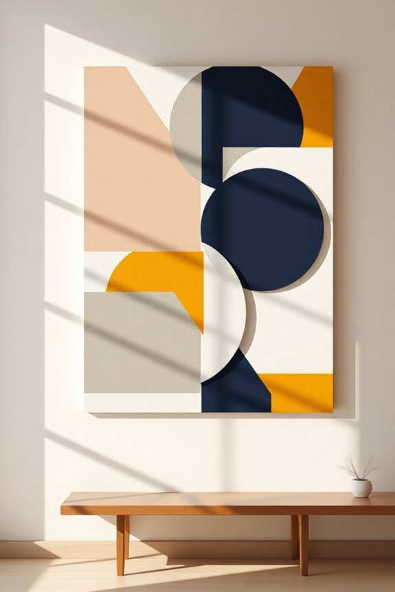 geometric shapes with shadows
