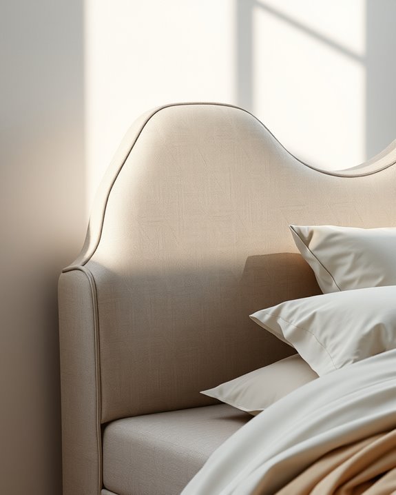 geometric upholstered backrests enhance style