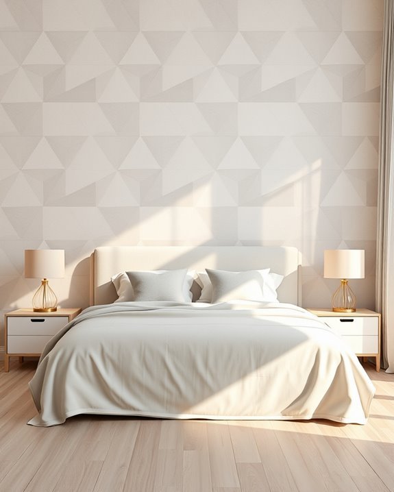 geometric wallpaper enhances sophistication