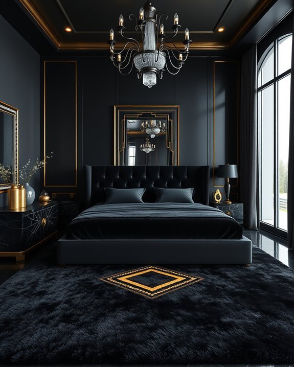 glamorous art deco bedroom